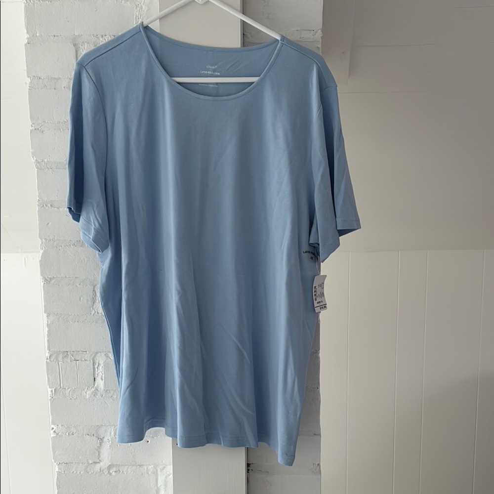NWT CJ Banks light blue top